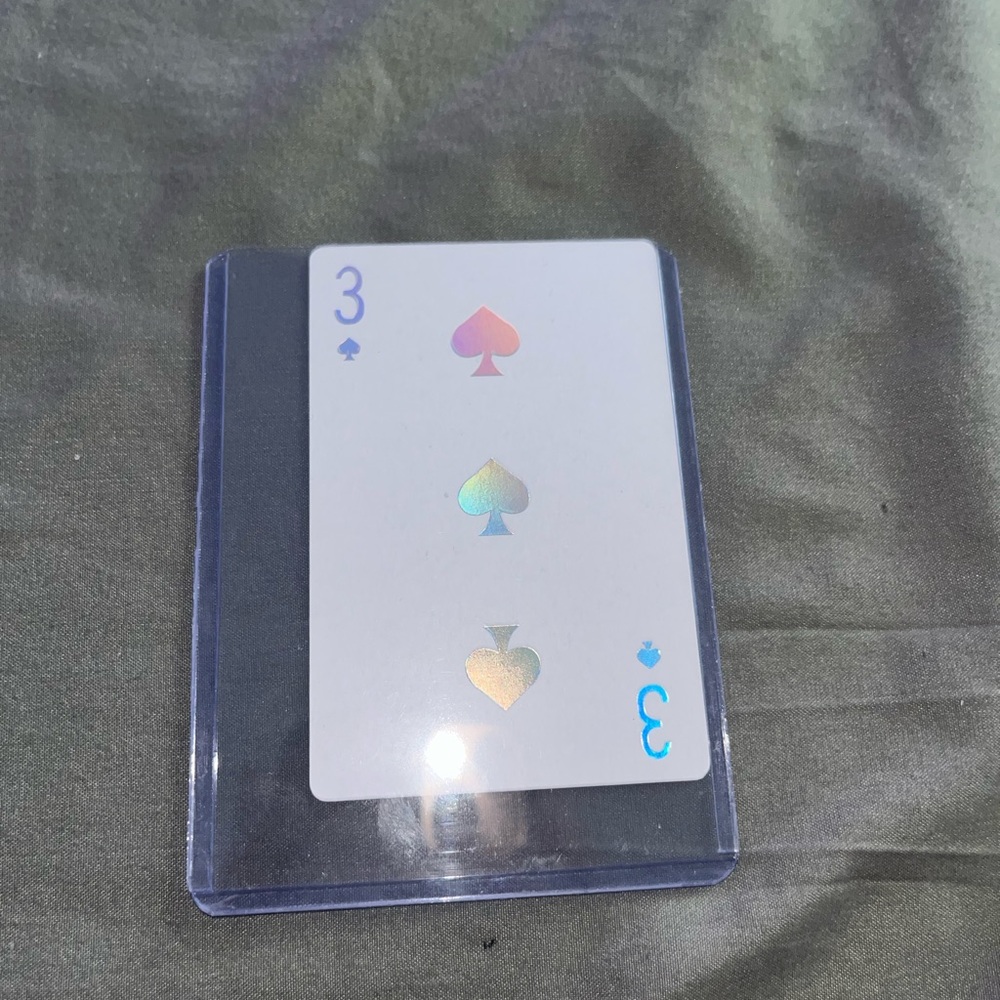 Dior Joy Holographic Playing Card 3 spades